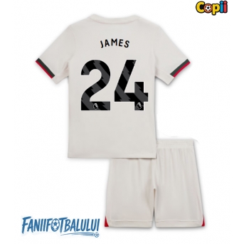 Chelsea Reece James #24 Echipament de Fotbal Replică 2025-26 Copii Deplasare (+ Șorturi)